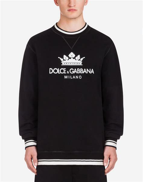 dolce gabbana sweatshirt with patch|dolce gabbana sweatshirts men's.